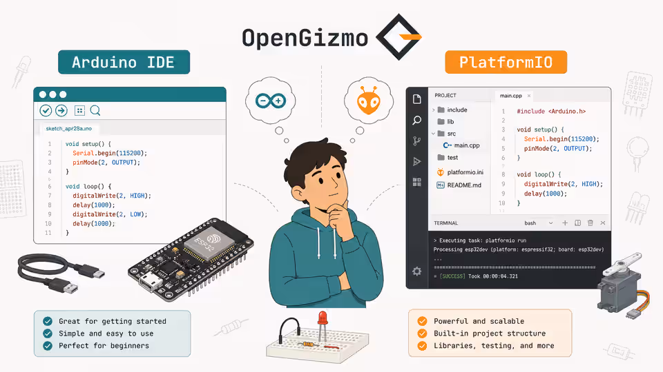 Arduino IDE vs PlatformIO for ESP32